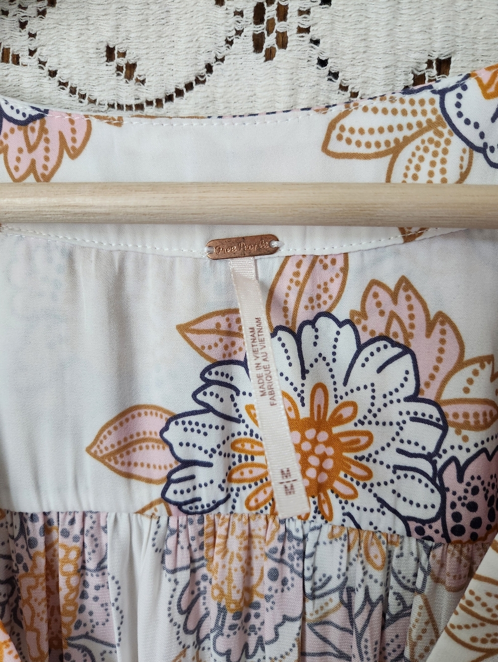 Free People Run Free Floral Tie-Front Blouse - Picture 8 of 10
